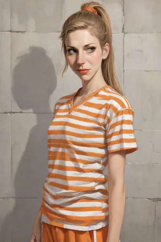 girl in t-shirt,girl in a long,valencia orange,clementine,eleven,olallieberry,portrait of a girl,orange,girl with cloth,portrait background,a girl in a dress,rockabella,the girl in nightie,child girl,girl with bread-and-butter,mime,girl in cloth,striped background,girl portrait,painter doll,Digital Art,Comic