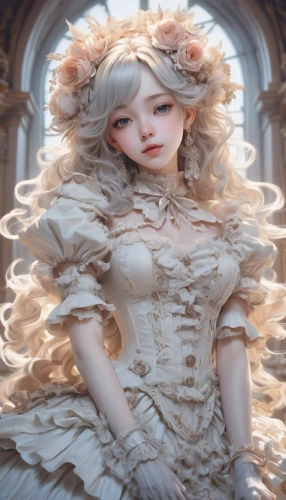 female doll,fairy tale character,dress doll,baroque angel,victorian lady,porcelain dolls,vintage doll,rococo,painter doll,artist doll,porcelain rose,rapunzel,doll figure,doll dress,white rose snow queen,fantasy portrait,cloth doll,porcelain doll,white lady,cinderella