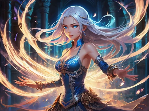 elsa,winterblueher,fantasy portrait,libra,aurora,blue enchantress,zodiac sign libra,elza,sorceress,elven,cg artwork,eufiliya,ice queen,mezzelune,fantasy woman,fantasy art,fantasia,fantasy picture,luna,show off aurora,Illustration,Japanese style,Japanese Style 03