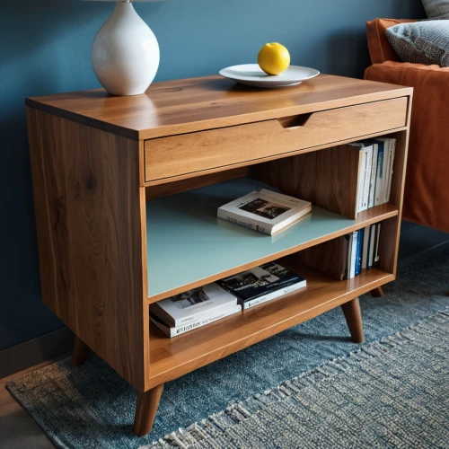 sideboard,writing desk,wooden shelf,danish furniture,tv cabinet,wooden desk,end table,mid century modern,bookcase,coffee table,secretary desk,bookshelf,chest of drawers,sofa tables,nightstand,bookshelves,bedside table,mid century,plate shelf,small table,Photography,General,Realistic