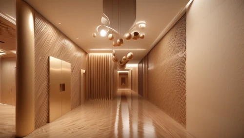 hallway space,hallway,3d rendering,render,kraft paper,room divider,ceiling lighting,corridor,laminated wood,walk-in closet,daylighting,interior modern design,3d rendered,3d render,recessed,plywood,patterned wood decoration,ceiling construction,capsule hotel,hotel hall