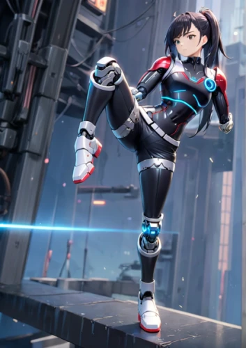 kick,hover,evangelion eva 00 unit,flip (acrobatic),kayano,nova,anime 3d,jumps,jump,cg artwork,tilt mechanics,fighting stance,zero gravity,valerian,kotobukiya,evangelion,kosmea,figure skating,fighting poses,rei ayanami