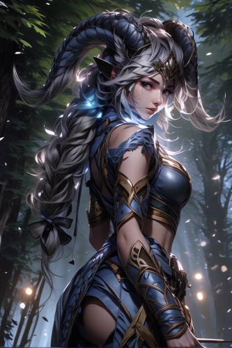 blue enchantress,monsoon banner,female warrior,dark elf,winterblueher,swordswoman,tiber riven,elza,fantasy warrior,background ivy,goddess of justice,fantasy woman,artemisia,druid,the enchantress,warrior woman,sorceress,medusa,dragon li,luna