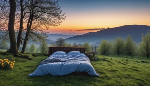 bed in the cornfield,tent camping,mountain sunrise,sleeping pad,camping tents,carpathians,air mattress,campire,tent tops,roof tent,landscape background,bedding,idyll,atmosphere sunrise sunrise,spring morning,inflatable mattress,canopy bed,sleeping bag,morning sunrise,camping car,Photography,General,Realistic