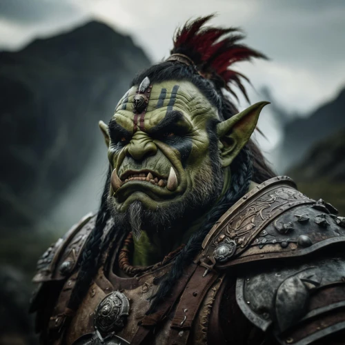 orc,half orc,ogre,warrior and orc,ork,warlord,barbarian,dwarf sundheim,goblin,lopushok,yuvarlak,shaman,green goblin,grog,dwarf,male character,dunun,angry man,heroic fantasy,tribal chief