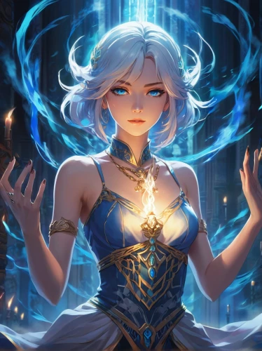 libra,zodiac sign libra,cg artwork,meteora,blue enchantress,elza,aurora,aura,fantasy portrait,goddess of justice,fantasia,mezzelune,sorceress,elsa,show off aurora,minerva,venera,luna,monsoon banner,eufiliya,Illustration,Japanese style,Japanese Style 03