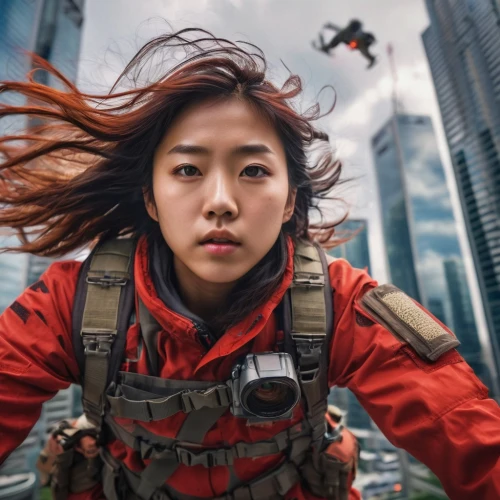 women climber,woman fire fighter,base jumping,sprint woman,flying girl,women in technology,mulan,skycraper,asian woman,mountain guide,rappelling,paratrooper,free solo climbing,tandem skydiving,skydiving,skydiver,skydive,mountaineer,hiking equipment,hong kong,Photography,General,Commercial