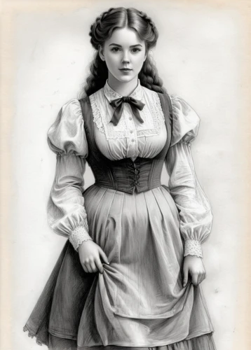 victorian lady,vintage female portrait,ethel barrymore - female,victorian fashion,hipparchia,vintage woman,crinoline,victorian style,19th century,july 1888,the victorian era,1900s,old elisabeth,vintage girl,vintage doll,female doll,folk costume,overskirt,young woman,milkmaid,Illustration,Black and White,Black and White 30