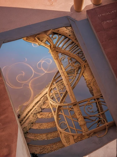 winding staircase,spiral staircase,spiral stairs,circular staircase,staircase,art nouveau frame,art nouveau frames,outside staircase,winding steps,stairwell,steel stairs,art nouveau design,stairs,stairway,art nouveau,roof lantern,stair,dubai frame,wrought iron,sun dial,Photography,General,Realistic