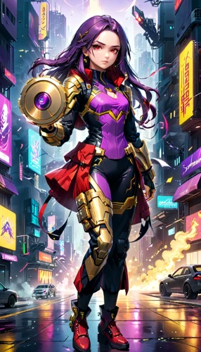 cyberpunk,game illustration,sci fiction illustration,gold and purple,purple and gold,rosa ' amber cover,hk,mobile video game vector background,hong kong,twitch logo,nova,purple background,android game,hong,game art,abra,shanghai,sprint woman,cg artwork,viola,Anime,Anime,General