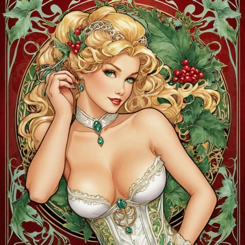 christmas pin up girl,pin up christmas girl,retro christmas lady,retro christmas girl,christmas woman,holly wreath,christmas ribbon,christmas motif,mistletoe,christmas angel,valentine pin up,christmas pattern,natal lily,christmas wallpaper,american holly,christmas girl,christmas labels,christmas bow,christmas vintage,holly bush,Illustration,Retro,Retro 13