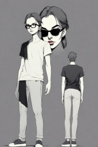 sunglasses,stylish boy,fashion vector,sunglass,eyewear,shishamo,shades,markler,pedestrian,skaters,beatnik,a pedestrian,ray-ban,spy visual,boy and girl,fashion models,cutout,fashionable,fashionable girl,catwalk,Digital Art,Character Design