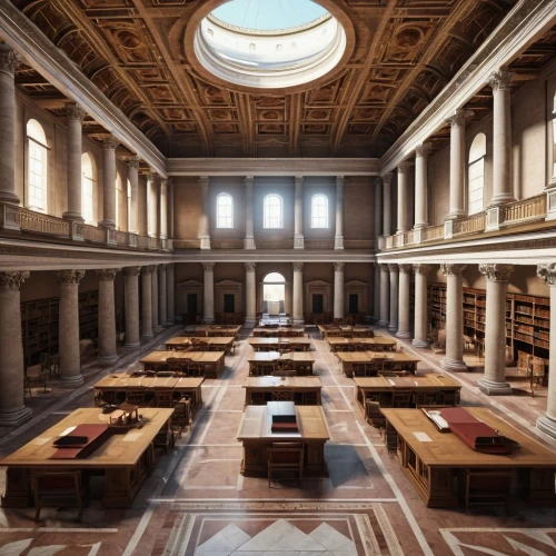 reading room,boston public library,musei vaticani,celsus library,lecture hall,old library,library,lecture room,university library,school of athens,national archives,pantheon,court of law,study room,digitization of library,library of congress,athenaeum,ancient roman architecture,court of justice,treasury,Photography,General,Realistic