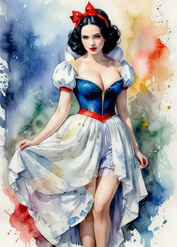 watercolor pin up,retro pin up girl,pinup girl,pin-up girl,pin up girl,retro pin up girls,pin up,snow white,valentine pin up,pin ups,pin-up,pin-up girls,christmas pin up girl,pin up girls,pin-up model,wonderwoman,valentine day's pin up,pin up christmas girl,the sea maid,fantasy woman,Illustration,Paper based,Paper Based 25