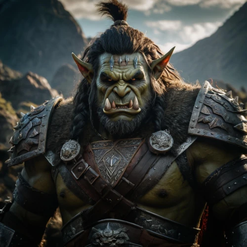 orc,barbarian,warrior and orc,ogre,warlord,greyskull,raider,viking,grog,norse,half orc,brute,warrior east,dwarf sundheim,tribal chief,kong,valhalla,male character,goki,shaman