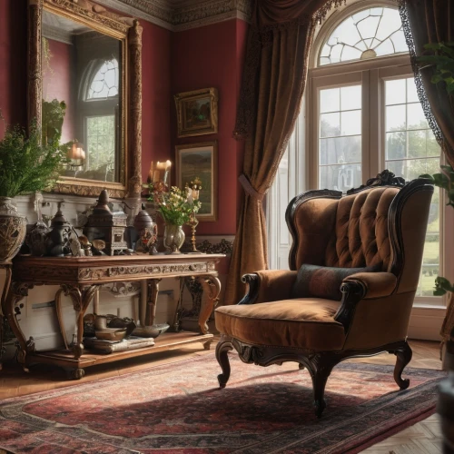wing chair,sitting room,antique furniture,victorian style,victorian,ornate room,victorian table and chairs,danish room,chaise lounge,stately home,the victorian era,antique style,upholstery,interior decor,danish furniture,neoclassical,napoleon iii style,wade rooms,royal interior,interiors,Photography,General,Natural