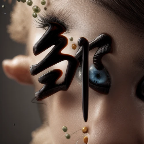 japanese character,geisha,cosmetics,b3d,cinema 4d,cosmetic,photo manipulation,geisha girl,retouch,eye shadow,eyes makeup,abstract design,retouching,eyeliner,eye liner,3d render,3d rendered,peacock eye,cosmetic brush,body jewelry,Realistic,Foods,None