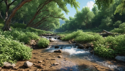 river landscape,mountain stream,brook landscape,flowing creek,jordan river,clear stream,riparian forest,the brook,a river,streams,landscape background,mountain river,forest landscape,river juniper,aura river,world digital painting,elven forest,digital painting,salt meadow landscape,forest background,Photography,General,Realistic