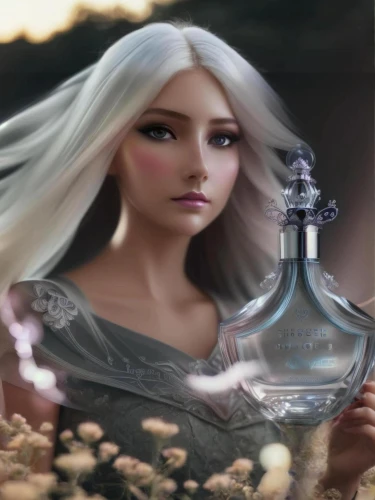 parfum,perfume bottle,natural perfume,rapunzel,perfume bottles,creating perfume,perfumes,scent of jasmine,scent of roses,white rose snow queen,fragrance,fantasy picture,fantasy portrait,coconut perfume,fairy tale character,rosa 'the fairy,cinderella,the snow queen,poison bottle,fantasy woman