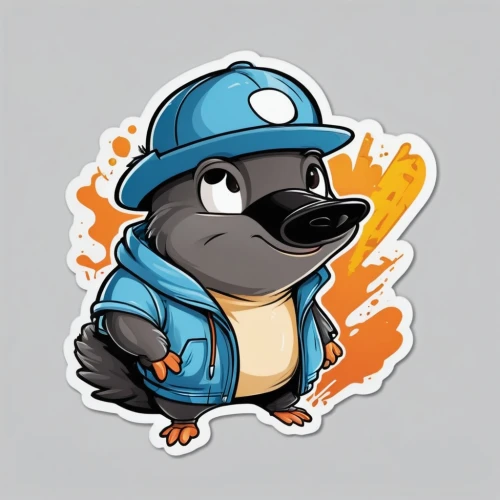 rocket raccoon,pubg mascot,mozilla,p badge,platypus,beaver,lab mouse icon,otter,seal,d badge,a badge,k badge,g badge,marine mammal,n badge,mustelid,rock penguin,beaver rat,flat blogger icon,dipper,Unique,Design,Sticker
