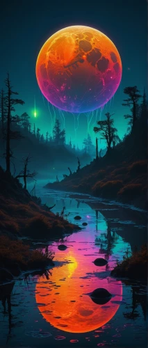 mushroom landscape,ufo,alien world,alien planet,mushroom cloud,ufos,mushroom island,acid lake,saucer,planet alien sky,futuristic landscape,cloud mushroom,fire planet,meteor,nuclear explosion,tree mushroom,fantasy landscape,flying saucer,aurora borealis,ufo interior,Illustration,Realistic Fantasy,Realistic Fantasy 36