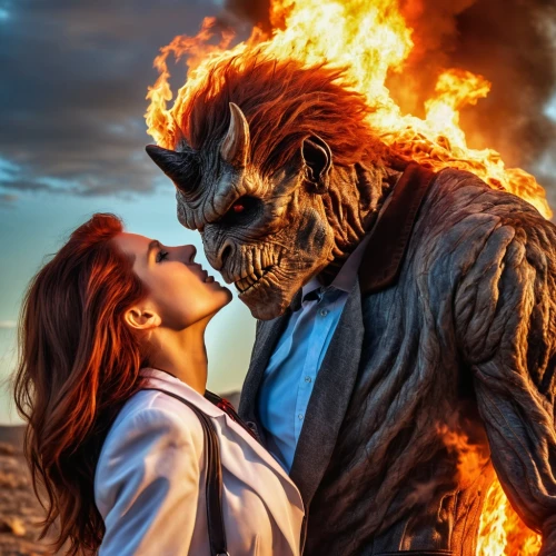hot love,heaven and hell,forbidden love,fire devil,doomsday,the conflagration,fantasy picture,lake of fire,fantasy art,halloween and horror,man-eater,romance novel,romance,sci fiction illustration,romantic scene,dragon fire,fire-eater,fire breathing dragon,hellboy,romantic portrait,Photography,General,Realistic