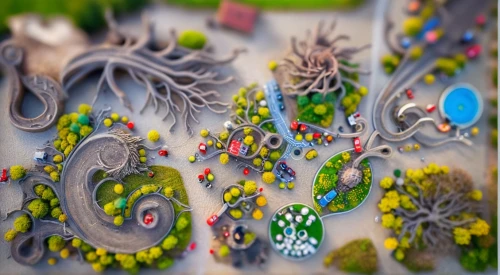 trees with stitching,fairy village,tree decorations,climbing garden,cartoon forest,fairy forest,ornaments,tree grove,floral decorations,forest floor,colored pins,colorful tree of life,miniatures,tiny world,fairy world,vegetables landscape,garden decoration,hairpins,felt christmas trees,pin board,Unique,3D,Panoramic