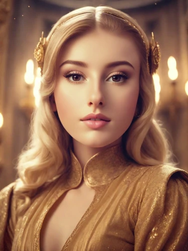 mary-gold,golden crown,fantasy portrait,rapunzel,elsa,golden haired,gold crown,celtic woman,golden color,golden apple,angelica,gold colored,blonde girl,doll's facial features,gold color,blonde woman,celtic queen,cinderella,fairy queen,golden unicorn,Photography,Cinematic