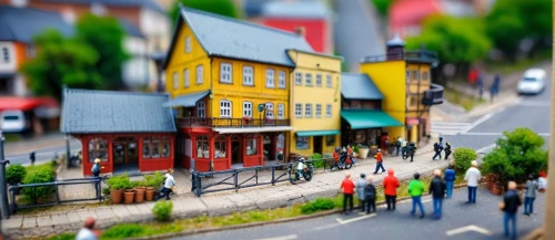 tilt shift,houses clipart,miniature house,escher village,row houses,wooden houses,row of houses,dolls houses,3d rendering,aurora village,street scene,townscape,town planning,model house,alpine village,townhouses,small towns,half-timbered houses,seaside resort,shopping street,Unique,3D,Panoramic