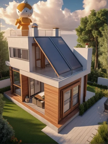 smart home,3d rendering,modern house,3d render,house roof,roof landscape,eco-construction,crown render,cubic house,sky apartment,smart house,3d rendered,render,house roofs,luxury real estate,danish house,cube house,luxury property,housetop,modern architecture,Photography,General,Realistic