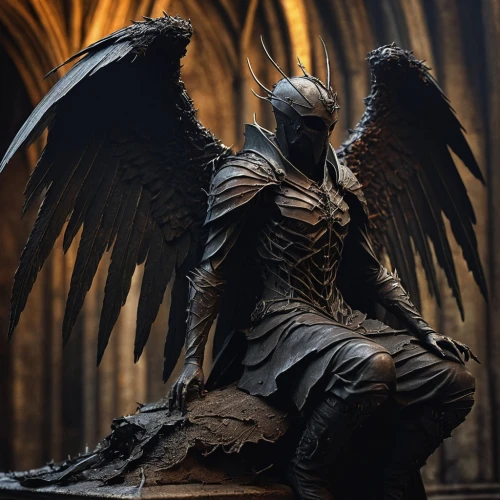 angel of death,raven sculpture,archangel,the archangel,black angel,dark angel,angel statue,fallen angel,angel figure,guardian angel,weeping angel,the statue of the angel,eros statue,knight pulpit,vax figure,stone angel,uriel,angel,corvin,business angel,Photography,Artistic Photography,Artistic Photography 13