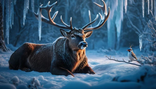 winter deer,whitetail,whitetail buck,red deer,male deer,european deer,pere davids male deer,glowing antlers,bull elk resting,deer bull,deer,deer illustration,elk,deers,rudolph,winter animals,white-tailed deer,pere davids deer,christmas deer,buffalo plaid deer,Photography,General,Fantasy