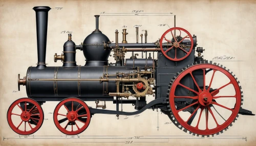 steam engine,steam locomotive,steam locomotives,clyde steamer,steam machine,boilermaker,steam roller,steam power,steam car,locomotive,fire pump,tender locomotive,fire apparatus,train engine,illustration of a car,carriages,type-gte 1900,ghost locomotive,boiler,steam special train,Unique,Design,Blueprint