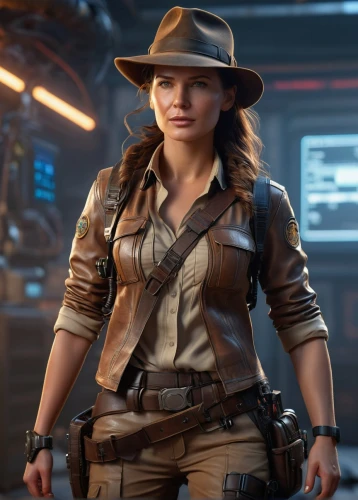 the hat-female,leather hat,female doctor,woman holding gun,female nurse,girl with gun,womans hat,lara,girl with a gun,mercenary,fedora,combat medic,indiana jones,the hat of the woman,lady medic,brown hat,nora,ranger,holding a gun,piper,Photography,General,Sci-Fi