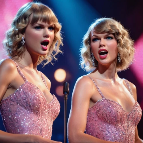 wax figures,swifts,singer and actress,pop music,banner,facial expressions,playback,tayberry,rhinestones,beauty icons,barbie doll,singing,aging icon,synchronize,doll's facial features,duet,teardrops,albums,twirls,earpieces,Photography,General,Cinematic