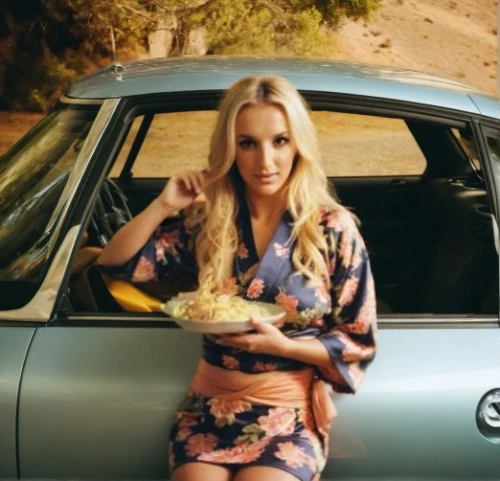 floral,car model,simca,girl and car,safari,flower car,hula,porsche,woman in the car,girl in car,brie,car,commercial,suv,station wagon-station wagon,fiat 500 giardiniera,blonde woman,simca ariane,lada,elle driver