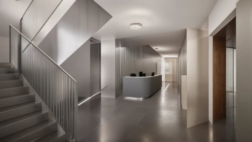 hallway space,laundry room,3d rendering,walk-in closet,interior modern design,shared apartment,search interior solutions,core renovation,modern minimalist bathroom,hallway,room divider,an apartment,stairwell,apartment,daylighting,modern room,home interior,contemporary decor,penthouse apartment,outside staircase