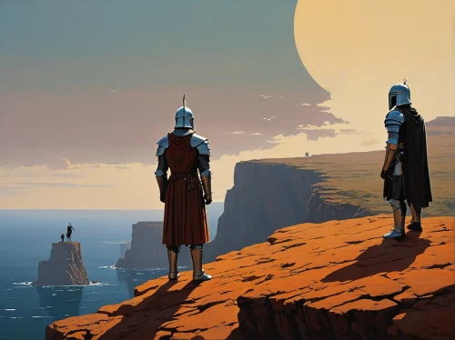 guards of the canyon,valerian,travelers,dune,viewing dune,sci fiction illustration,earth rise,nomads,digital nomads,the horizon,cg artwork,imperial shores,monks,easter island,easter islands,afar tribe,concept art,droids,binary system,sci fi,Conceptual Art,Sci-Fi,Sci-Fi 17
