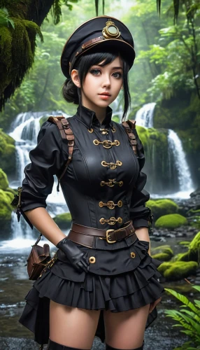 steampunk,fantasy picture,asian costume,anime japanese clothing,female warrior,3d fantasy,fantasy art,honmei choco,fantasy girl,tiber riven,massively multiplayer online role-playing game,martial arts uniform,fantasy portrait,vietnam,cosplay image,fantasy woman,stream,fantasy warrior,oriental princess,elza,Photography,General,Realistic