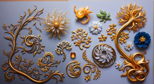 mouldings,ornamental dividers,metal embossing,jewelry manufacturing,frame ornaments,decorative element,gilding,gold ornaments,decorative art,ornamental wood,wall panel,decorative letters,wood carving,gold foil shapes,gold foil art,carved wood,ornaments,abstract gold embossed,paper cutting background,ornamental,Conceptual Art,Fantasy,Fantasy 03