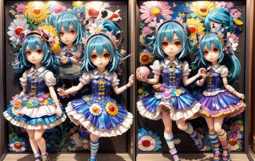 artist doll,harajuku,wreath of flowers,doll's festival,hatsune miku,anime japanese clothing,triplet lily,butterfly dolls,flower wreath,four seasons,floral japanese,doll kitchen,three flowers,vocaloid,doll figures,floral wreath,fiori,murano,blooming wreath,fashion dolls