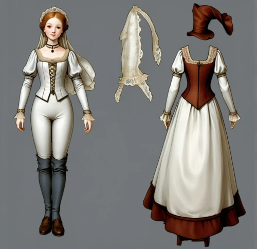 suit of the snow maiden,costume design,victorian fashion,fairy tale character,folk costume,bridal clothing,victorian lady,women's clothing,bodice,female doll,costumes,white winter dress,white rose snow queen,elizabeth i,folk costumes,nurse uniform,dress form,sterntaler,fairy tale icons,lady medic,Conceptual Art,Fantasy,Fantasy 01