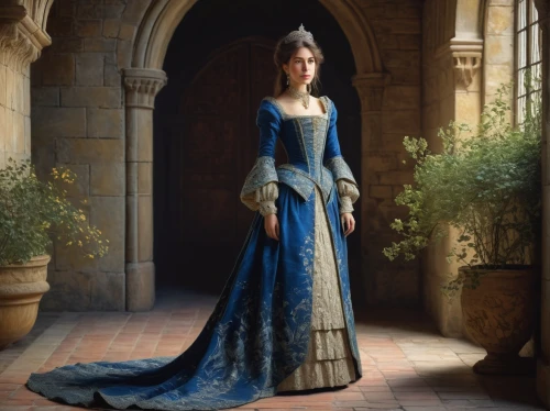 girl in a long dress,ball gown,mazarine blue,accolade,cinderella,evening dress,blue enchantress,imperial coat,victorian lady,victorian fashion,blue peacock,portrait of a woman,gown,gothic portrait,portrait of a girl,elegant,cepora judith,suit of the snow maiden,a girl in a dress,portrait of christi,Art,Artistic Painting,Artistic Painting 04