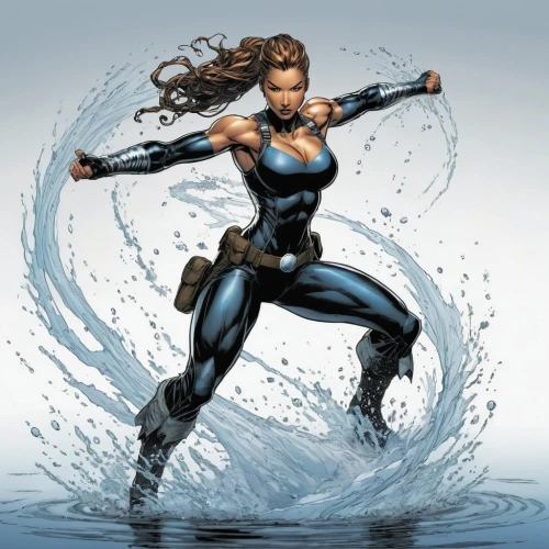 sprint woman,symetra,female warrior,female swimmer,x men,super heroine,katniss,x-men,sci fiction illustration,warrior woman,huntress,swordswoman,wind warrior,strong woman,xmen,head woman,biomechanically,avatar,female runner,cg artwork,Illustration,American Style,American Style 02