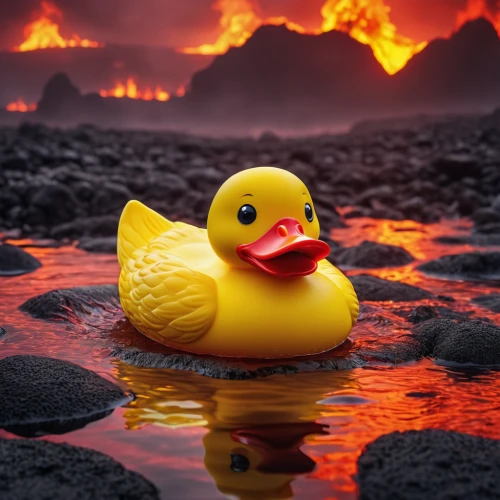 rubber ducky,rubber duck,rubber duckie,red duck,duck on the water,rubber ducks,fire and water,bath duck,ducky,lake of fire,water fowl,fry ducks,seaduck,fire fighting water,duckling,cayuga duck,roasted duck,fire background,duck,canard,Photography,General,Realistic