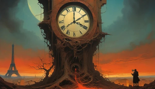 grandfather clock,clock,old clock,clock face,clockmaker,out of time,world clock,clocks,clock tower,time pointing,timepiece,tower clock,time spiral,street clock,flow of time,time pressure,sand clock,time,medieval hourglass,time machine,Conceptual Art,Oil color,Oil Color 04