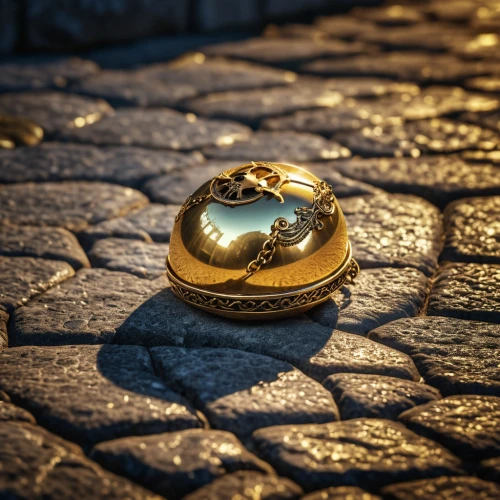 cobblestone,golden ring,golden apple,crystal ball-photography,golden egg,stone background,gold bracelet,golden heart,locket,gold watch,cobblestones,cobble,gold rings,pocket watch,3d render,crystal ball,golden scale,stone heart,gold cap,gold jewelry,Photography,General,Realistic