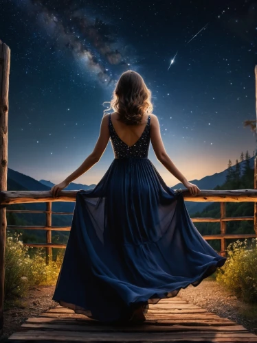 photo manipulation,the night sky,starry sky,image manipulation,astronomer,astronomy,starry night,photoshop manipulation,fantasy picture,night star,night image,photomanipulation,falling star,night sky,queen of the night,starfield,night stars,digital compositing,blue moon rose,the universe,Photography,General,Natural