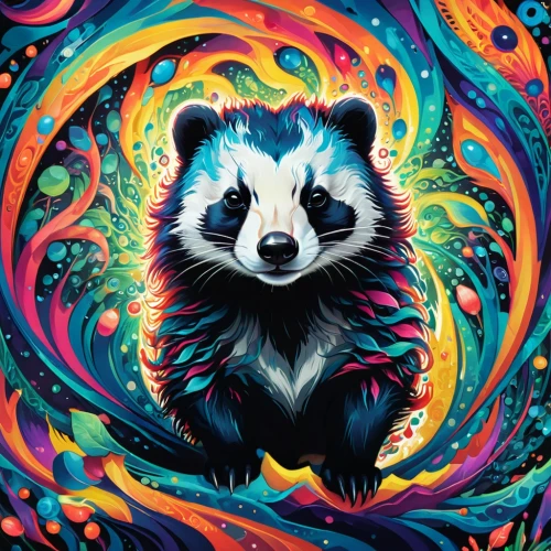 panda,pandabear,chinese panda,kawaii panda,pandas,panda bear,kung,rocket raccoon,raccoon,psychedelic art,pandoro,colorful background,lun,oliang,red panda,kung fu,would a background,rainbow background,mammal,little panda,Illustration,Realistic Fantasy,Realistic Fantasy 39