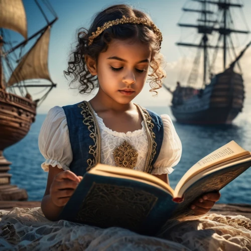 little girl reading,child with a book,children's fairy tale,a collection of short stories for children,bookworm,child's diary,publish a book online,magic book,girl studying,girl on the boat,childrens books,read a book,children's background,pirate treasure,children learning,nautical children,storytelling,girl in a historic way,fairy tale,child portrait,Photography,General,Fantasy